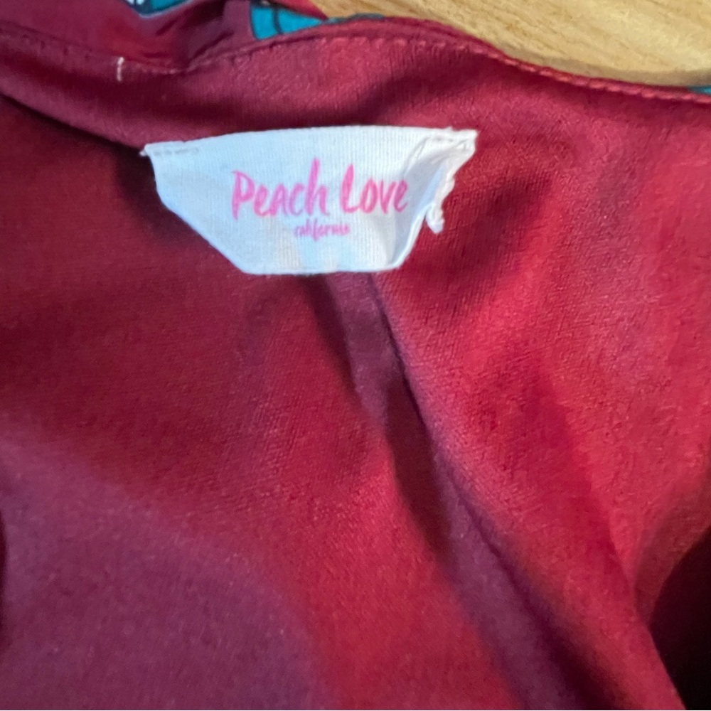 Peach Love California Midi Dress in Red and Teal - books and glasses, teacher - Picture 6 of 9